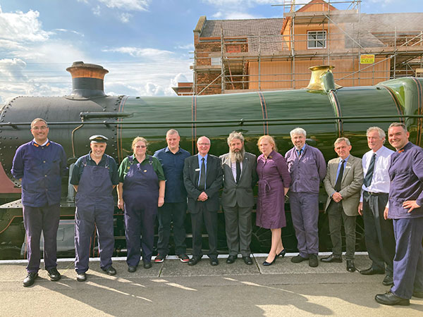 Many of the committee of The Friends of Locomotive 4930 Hagley Hall, both past and present