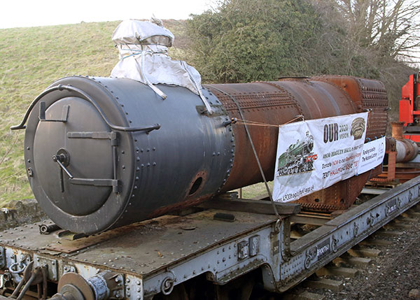 ../images/4930 Hagley Hall's boiler ready to depart Bridgnorth for overhaul